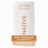 Native front packaging showing large 3.1 oz stick and scent