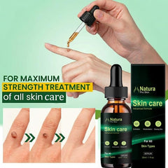 Natura Pro applied to neck area for soothing and gentle hydration
