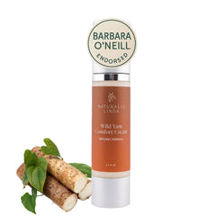 NATURALLY LINDA front packaging showing wild yam cream bottle and clarity
