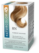 Naturcolor front box 8N Yarrow Blonde showing packaging and benefits