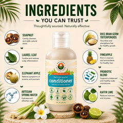 Nature Sustained label close-up showing organic ingredients and probiotic benefit