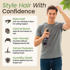 Nature's Brands hair close-up showing lightweight texture and shine