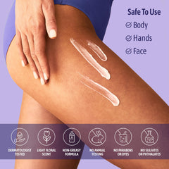 NatureWell applying cream on hand demonstrating deep hydration benefit
