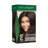 Naturigin box front showing shade 3.0 and benefit of neutral dark brown