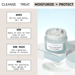 Naturium marshmallow root barrier balm texture closeup displaying rich balm consistency benefits sealing moisture