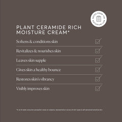 Naturium ingredient panel close-up highlighting plant-derived ceramides and claims