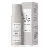 Naturium resurfacing gel front packaging shows clear bottle and product benefit