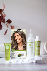 Naturtint applied by hand demonstrating easy, mess-free at-home application