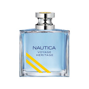 Nautica Voyage Heritage front packaging showing bottle and box, conveys premium gifting