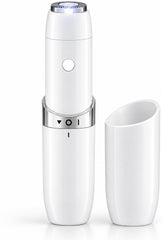 Nave front view of mini facial hair remover showing compact design and portability benefit