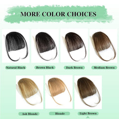 NAYOO model wearing bangs for daily wear demonstrating natural blending benefit