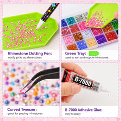 Nebulightstar B7000 glue tubes arranged to show adhesive included for secure gem bonding