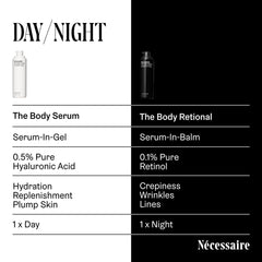 Nécessaire being applied to arm showing smoothing and hydration benefit