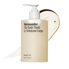 Nécessaire front packaging showing bottle and label, clean minimal design for clarity