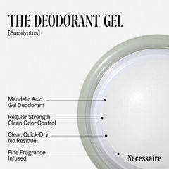 Nécessaire label detail highlighting mandelic acid and witch hazel ingredients
