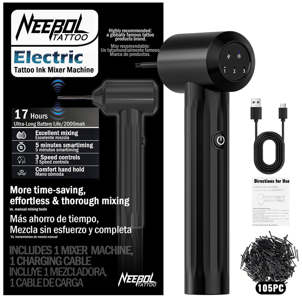 Neebol front view mixer showing compact design and fast mixing benefit