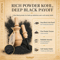 Nefertari open pot showing finely milled powder texture for smooth application