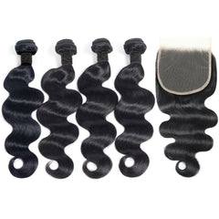 NEIHKY 5x5 HD lace closure close-up blending into skin for a natural hairline