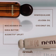 Nemah belly oil dropper detail demonstrating quick-dry texture