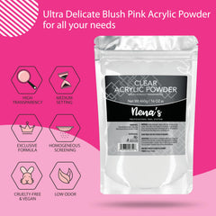 Nena's close-up texture of finely milled acrylic powder for smooth application