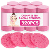 NEOACT front packaging showing 320 pink compressed sponges benefit: large supply