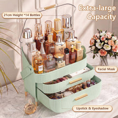 NestOrganix close-up of transparent lid and gold handle for easy access