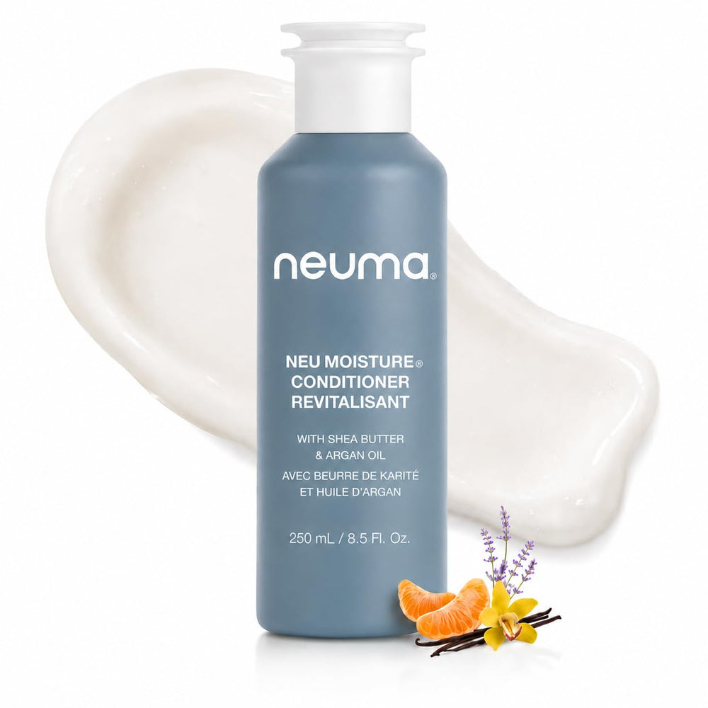 Neuma front packaging showing hydrating conditioner and benefits
