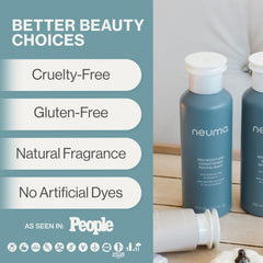 Neuma with shea butter and argan oil showcasing nourishing ingredients
