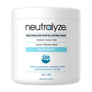 Neutralyze front packaging showing 100 acne pads and benefits