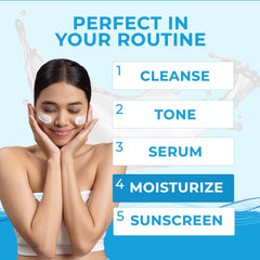 NEUTRIDERM dispensing lotion from pump highlighting easy application