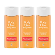 Neutrogena front packaging showing three bottles, clear acne care convenience