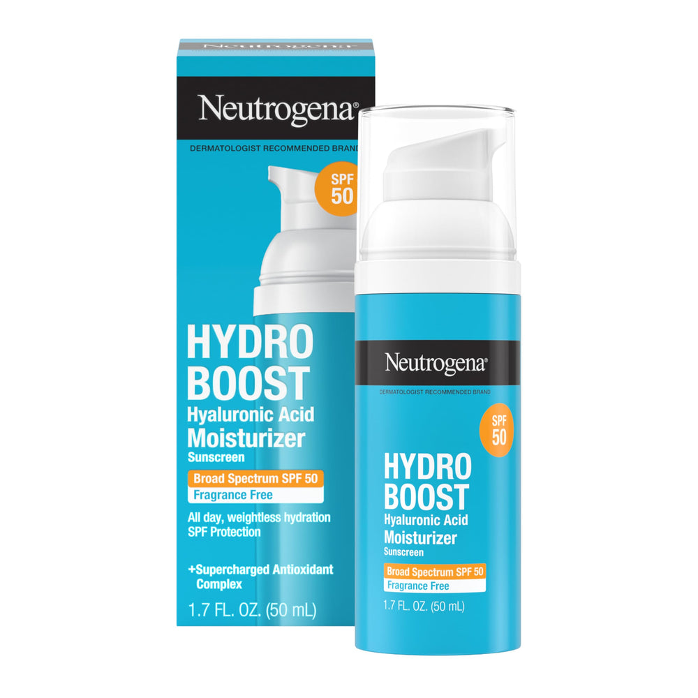 Neutrogena front packaging showing compact SPF 50 moisturizer for daily use