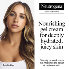 Neutrogena jar opened to show smooth gel-cream texture for fast absorption