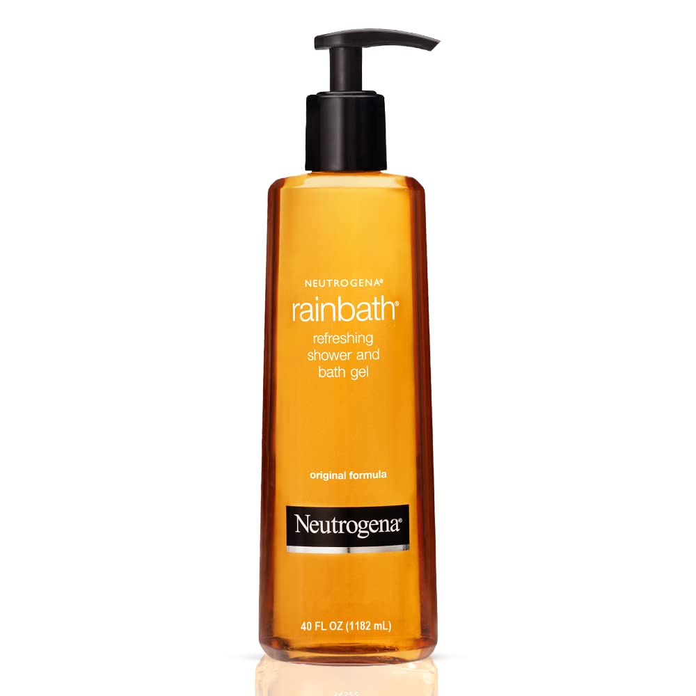 Neutrogena Rainbath 40 oz front packaging showing bottle and label for long-lasting supply