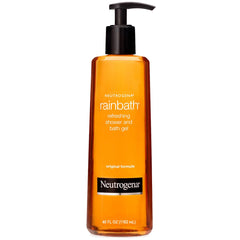 Neutrogena Rainbath front bottle showing label and pump for easy dispensing