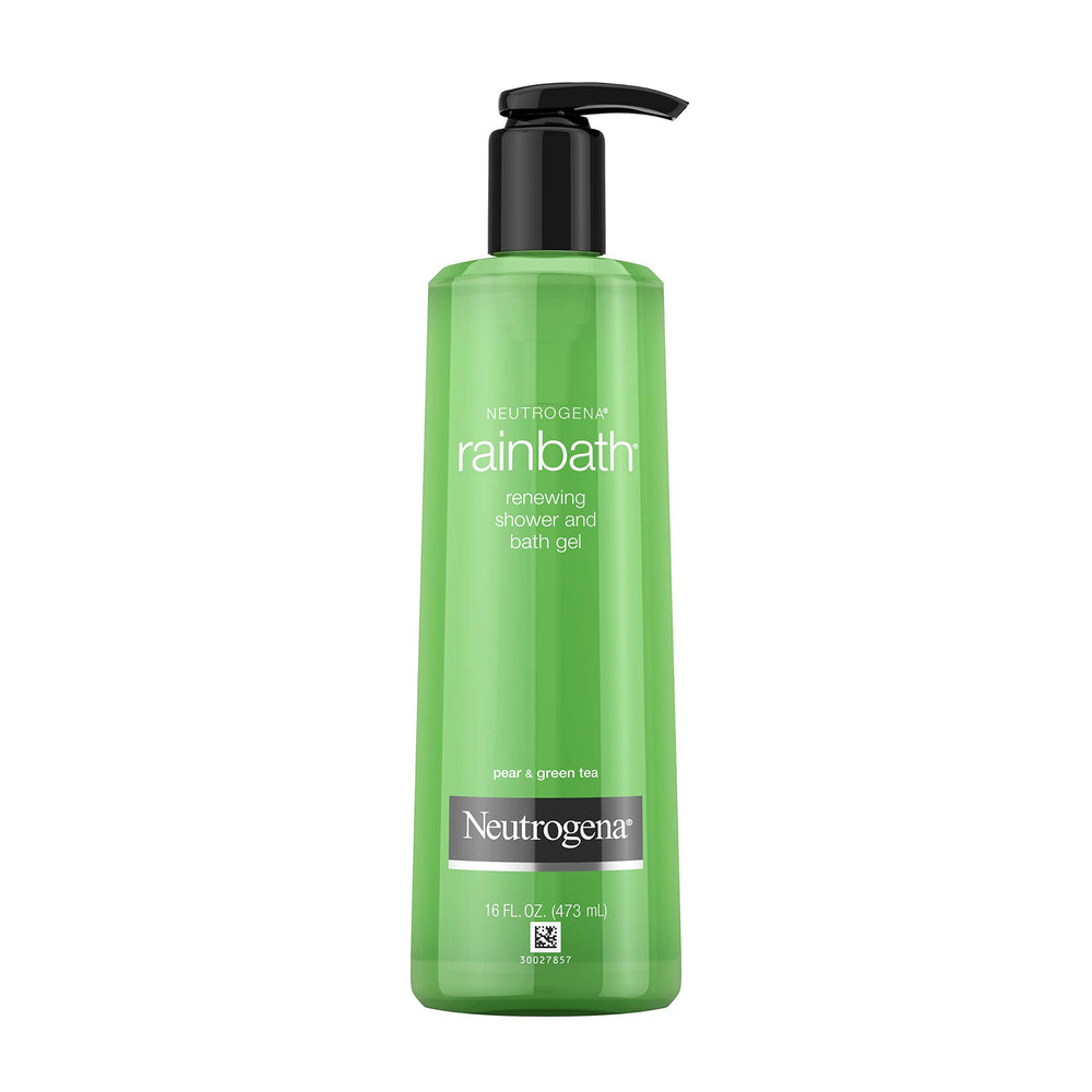 Neutrogena Rainbath front pump bottle showing size and packaging benefit