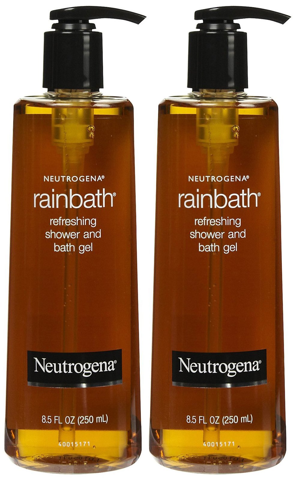 Neutrogena Rainbath original bottle front view showing label and size, convenient refill benefit