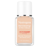 Neutrogena bottle front view showing shade and benefit of acne-fighting coverage