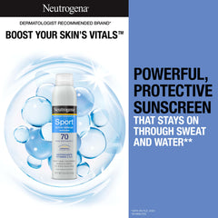 Neutrogena close-up spray nozzle demonstrating easy, even application benefit