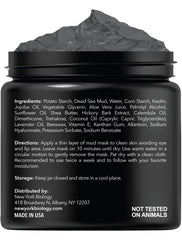 New York Biology open jar showing smooth Dead Sea mud texture and consistency