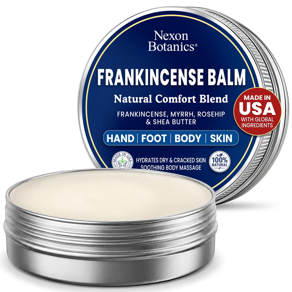 Nexon Botanics front tin showing label and compact travel-friendly size benefit