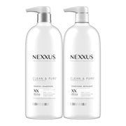 Nexxus front packaging showing detox shampoo and conditioner for clear results
