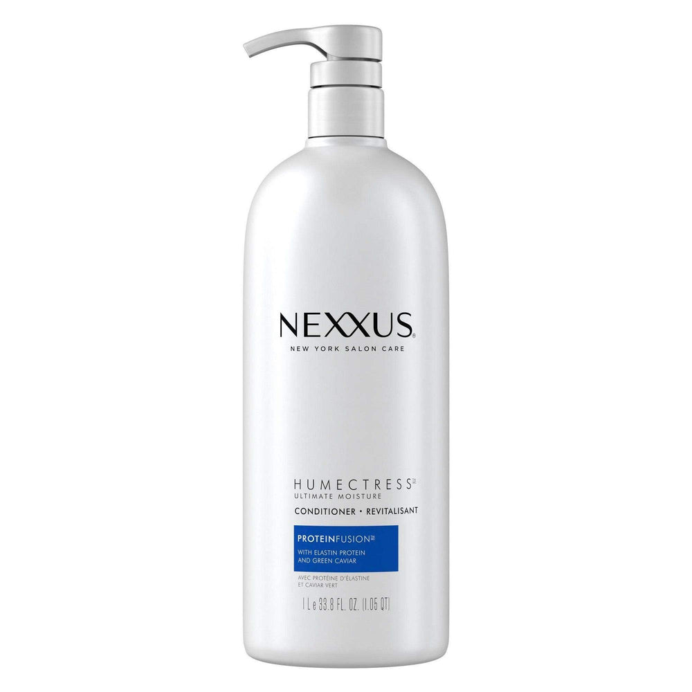 Nexxus Humectress front packaging showing large bottles and salon-grade moisture benefits