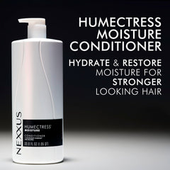 Nexxus Humectress creamy conditioner texture close-up showing rich spreadability and hydration
