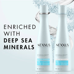 Nexxus hydra-light pump detail demonstrating easy dispensing and control