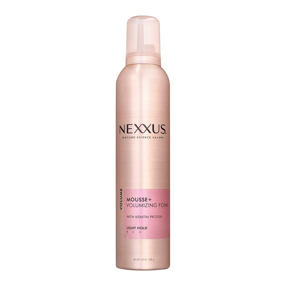 Nexxus front packaging shows 10.6 oz can and brand clarity for easy selection