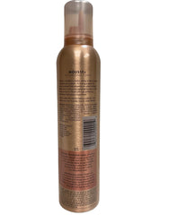 Nexxus mousse used during blowout creates lift and long-lasting volume
