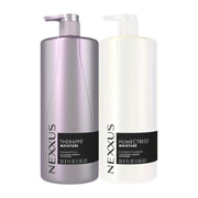 Nexxus front packaging showing duo bottles and moisture benefits