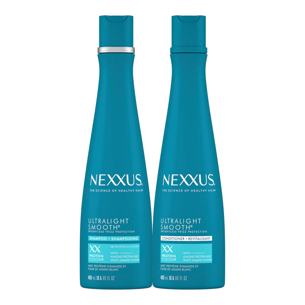 Nexxus front packaging showing product and smooth finish benefits