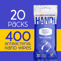 Nice 'N Clean open pack with a wipe pulled out, easy dispensing benefit